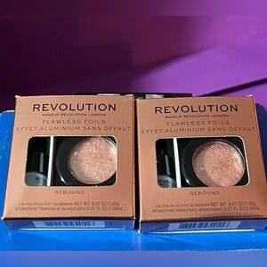 Revolution Flawless Foils Eyeshadow and Primer - Rebound Copper  $9 each